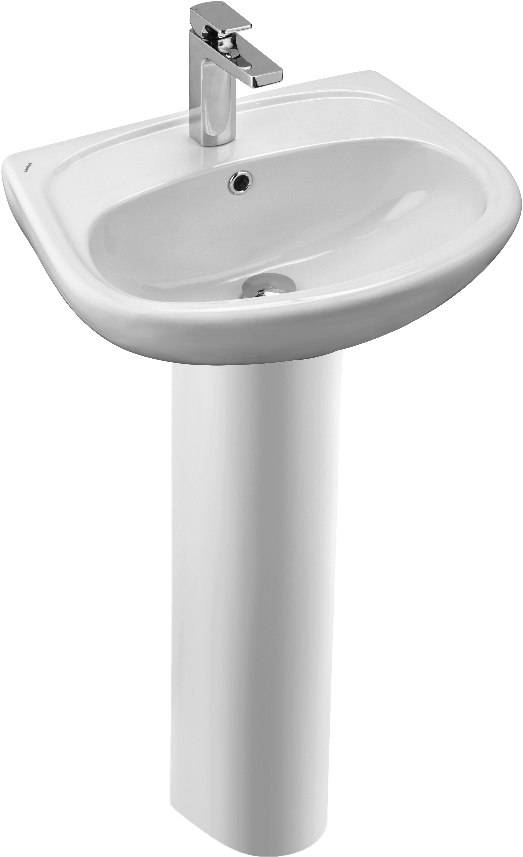 Раковина подвесная Santek Анимо 1WH110502 55 глянцевая белая, с пьедесталом