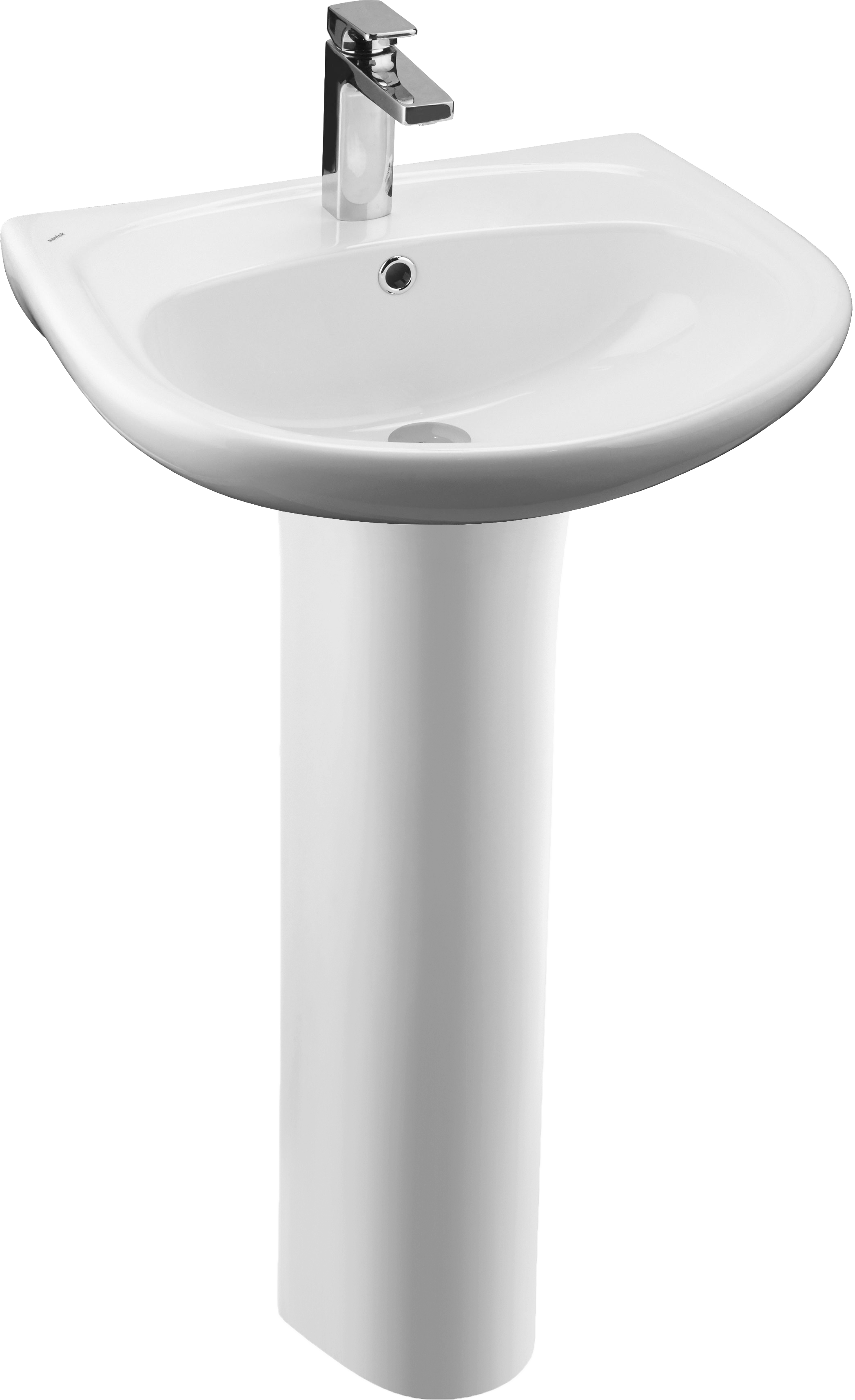 Раковина подвесная Santek Анимо 1WH110508 58 глянцевая белая, с пьедесталом