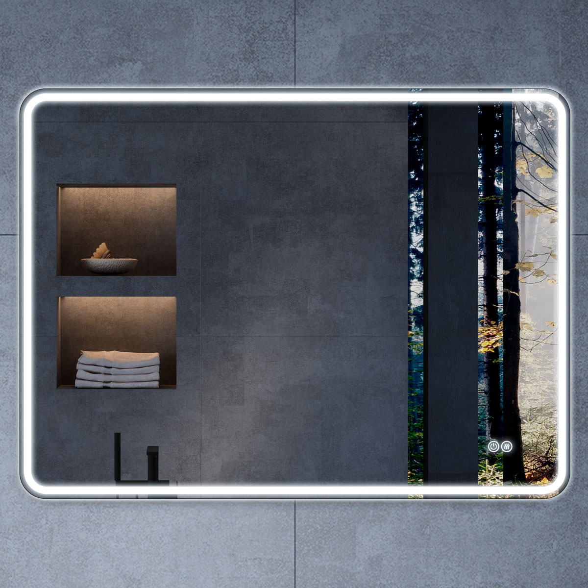 Зеркало Vincea VLM-3VC800-2 80x60 с подсветкой и антизапотевателем