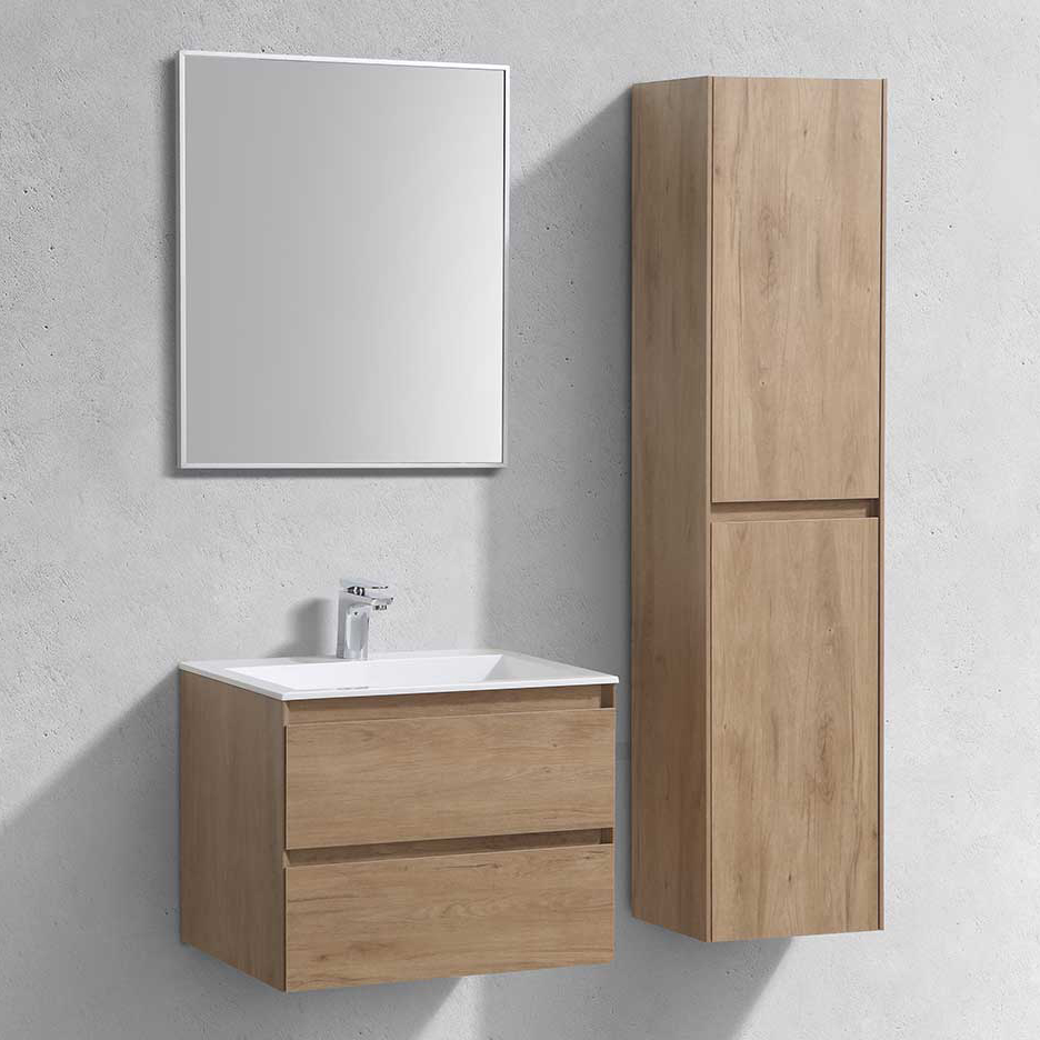 Мебель для ванной комнаты Vincea Luka 60 2 ящика, натуральный дуб