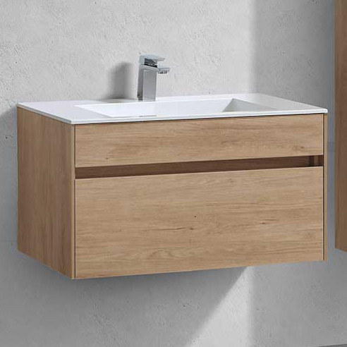 Тумба под раковину без столешницы Vincea Chiara 80 подвесная, натуральный дуб