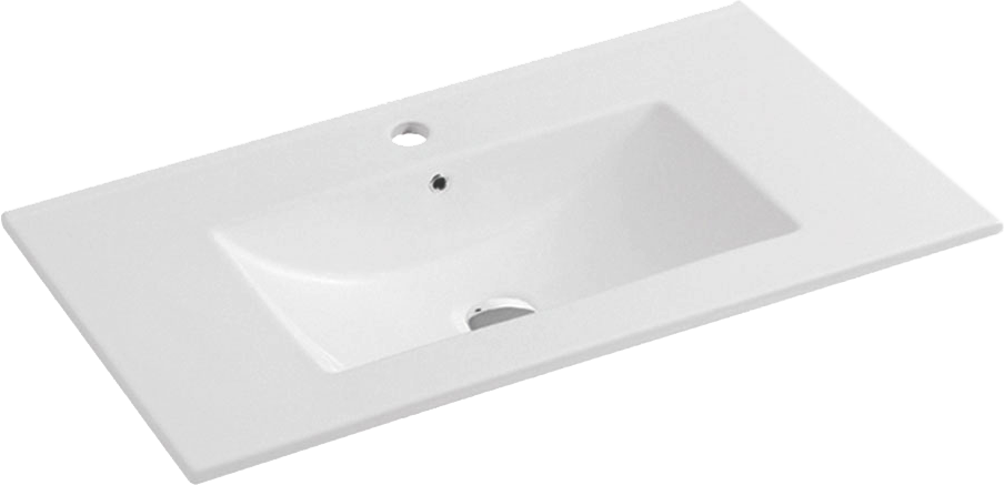 Мебельная раковина Vincea VBS-13980 82 накладная, белая, прямоугольная, фарфор