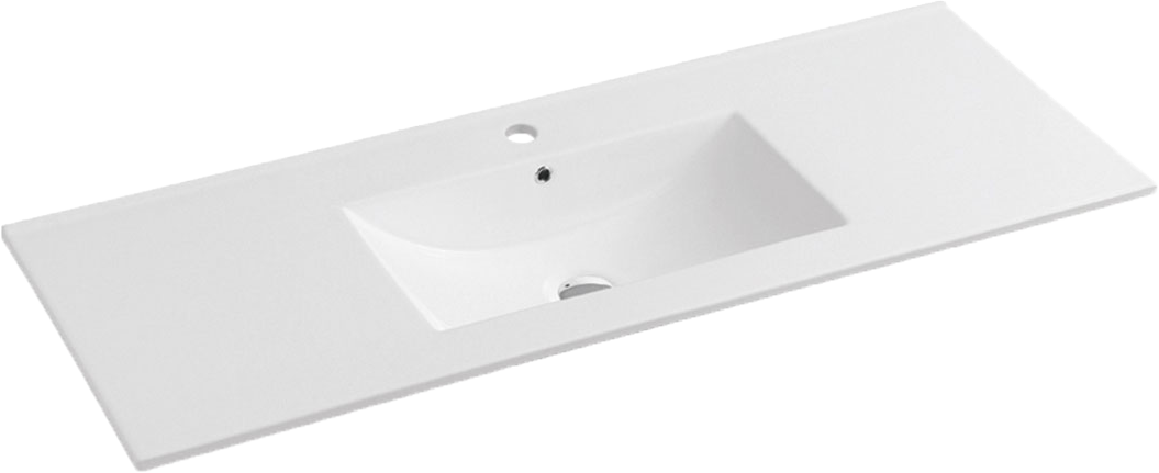 Мебельная раковина Vincea VBS-13120 122 накладная, белая, прямоугольная, фарфор