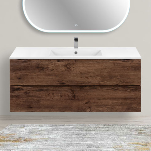 Тумба под раковину без столешницы Vincea Mia 120, подвесная, темный дуб