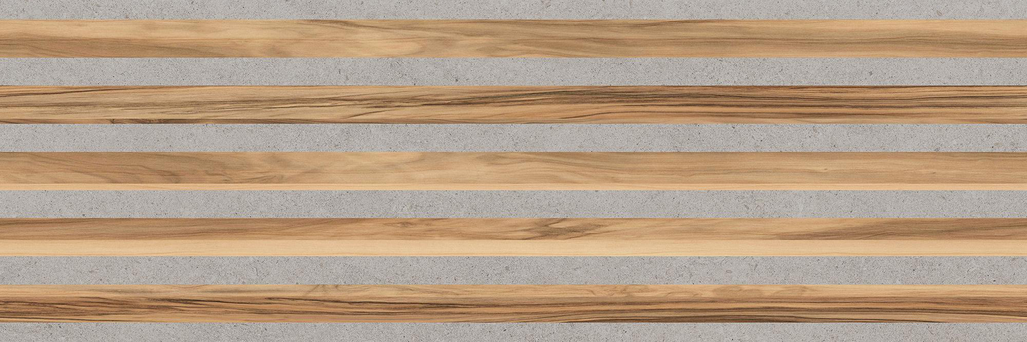 Керамическая плитка настенная Creto Chloe Geometry матовая, ректифицированная, 30х90 серая