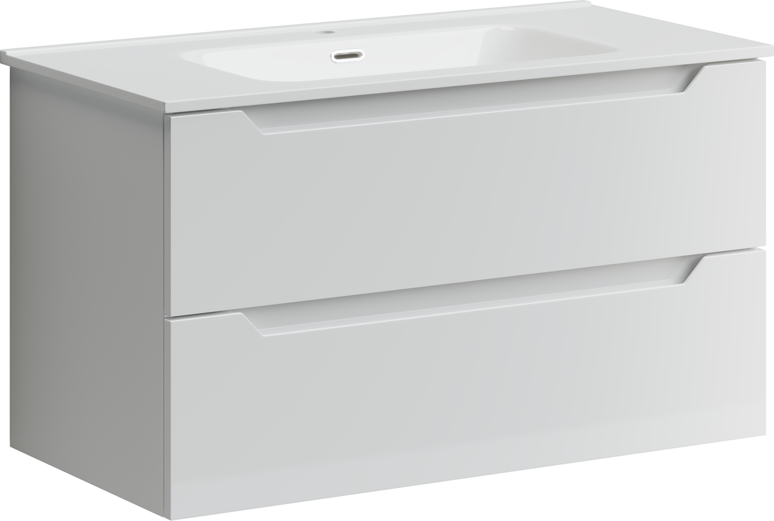 Тумба под раковину без столешницы Sancos Norma 2.0 89 см белый глянец