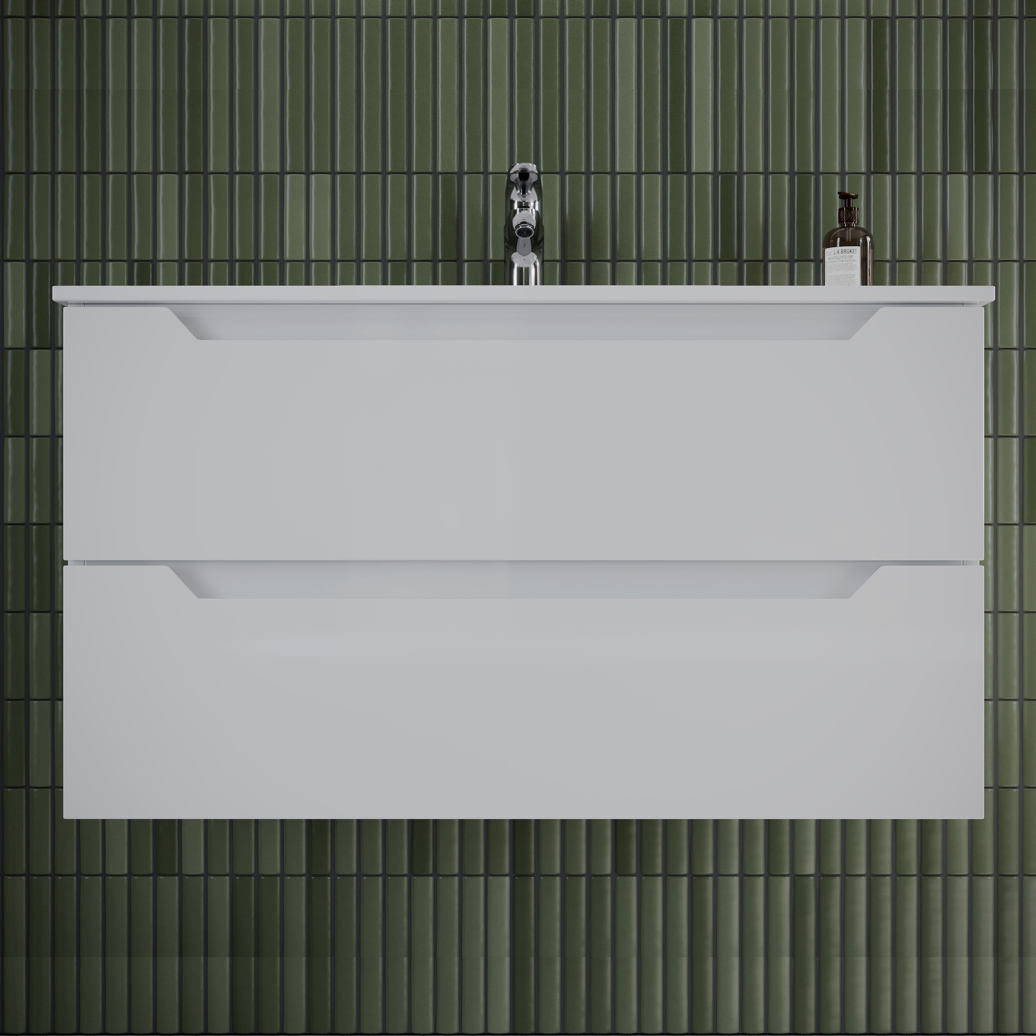 Тумба с раковиной Sancos Norma 2.0 90 см белый глянец