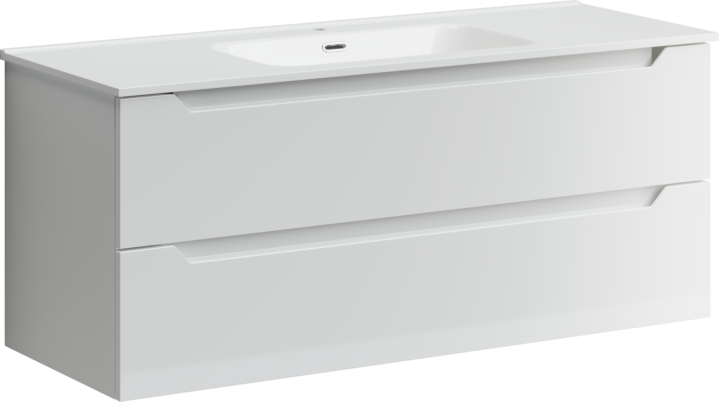 Тумба под раковину без столешницы Sancos Norma 2.0 119 см белый глянец