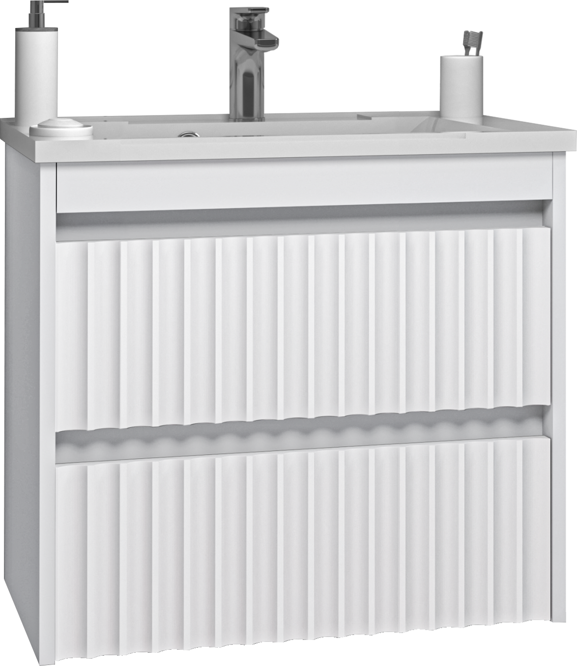 Тумба под раковину без столешницы Brevita Balaton 65, подвесная, белая