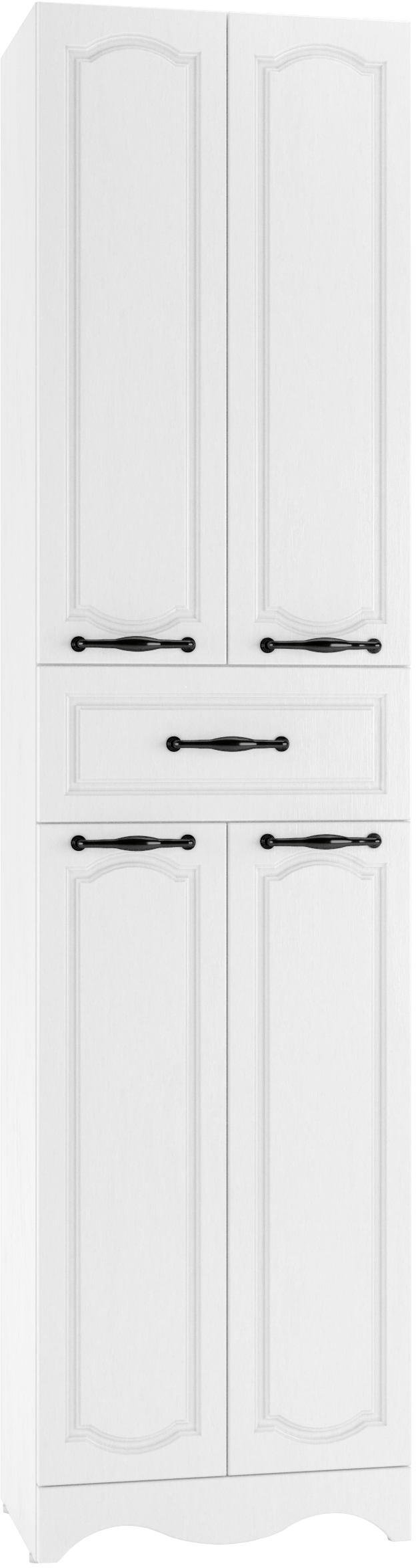 Шкаф-пенал для ванной Домино Rich 50 белое дерево