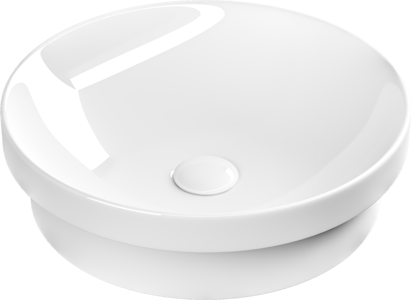 Раковина встраиваемая сверху STWORKI 3041-KL 43 белая, круглая, фаянс