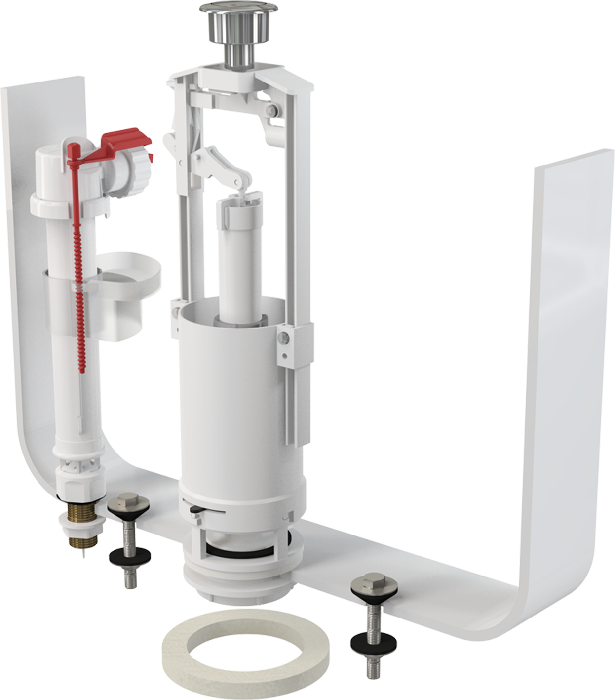 Механизм смыва для бачка AlcaPlast SA2000SK 1/2" CHROM