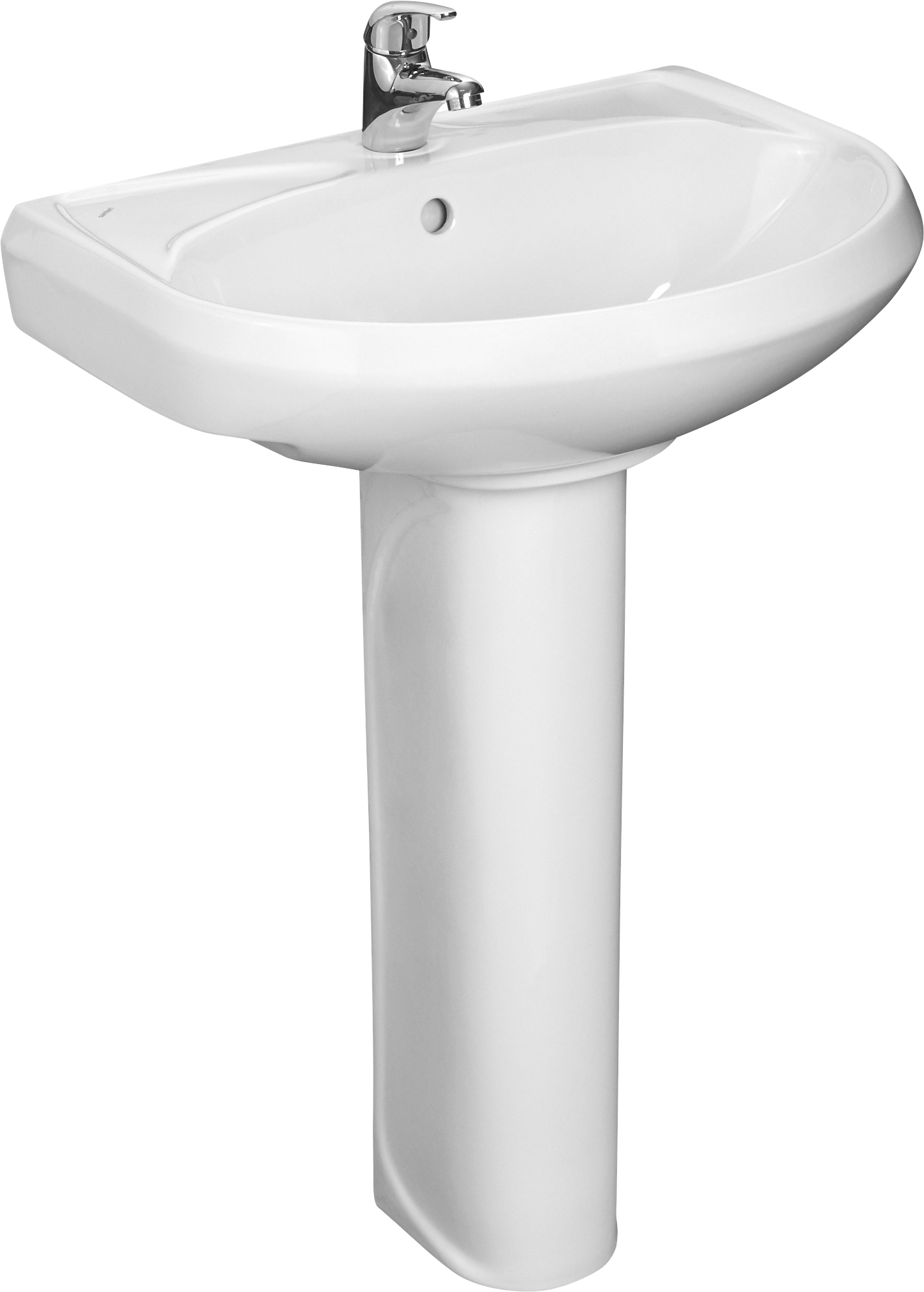 Раковина Santeri Вест 58 белая, с пьедесталом