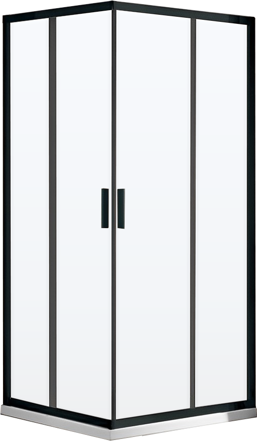 Душевой уголок Vincea Garda VSS-1G1011CLB 110x110, профиль черный матовый, стекло прозрачное