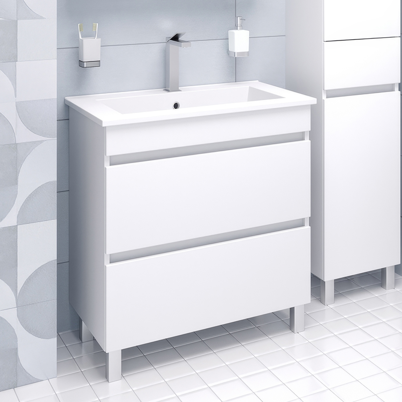 Тумба с раковиной Emmy Джерси 75