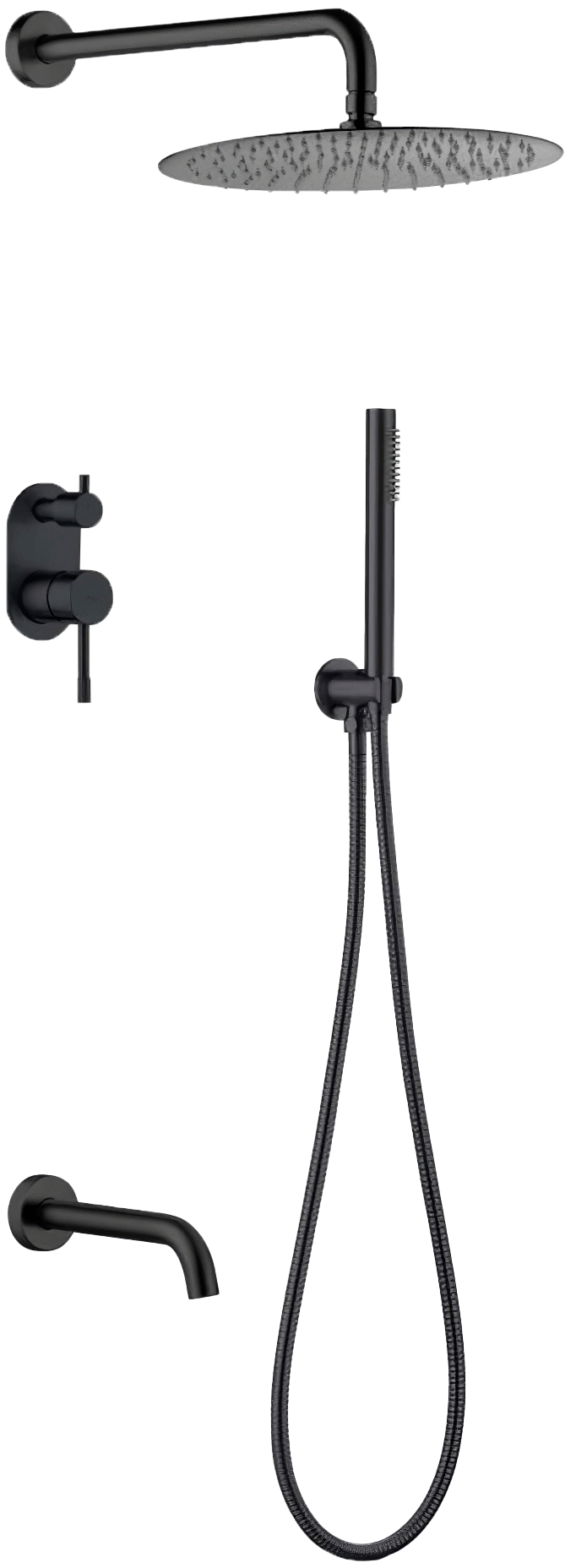 Душевой комплект Boheme Uno 464-2-B черный