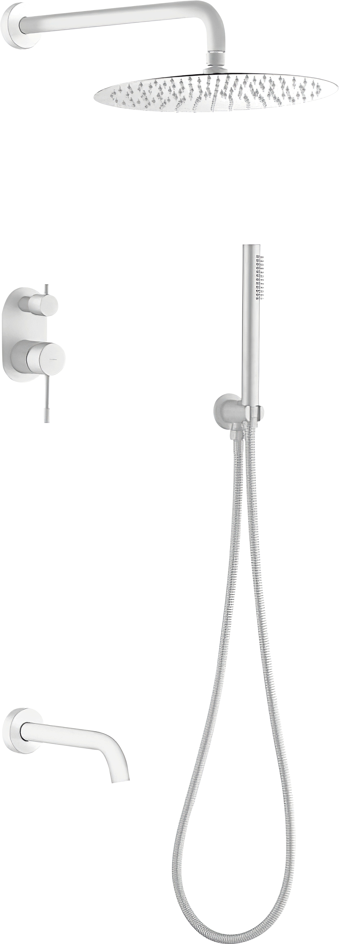 Душевой комплект Boheme Uno 464-2-MW matt white