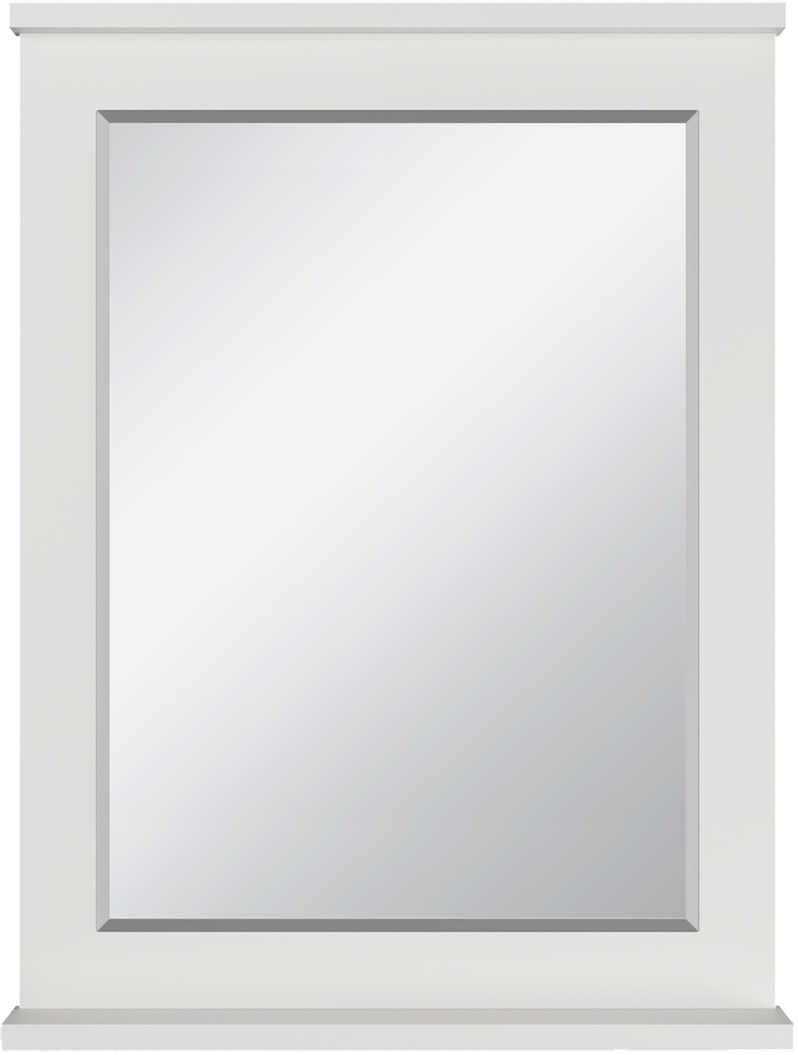 Зеркало Misty Марта 60 белое глянцевое, с полкой