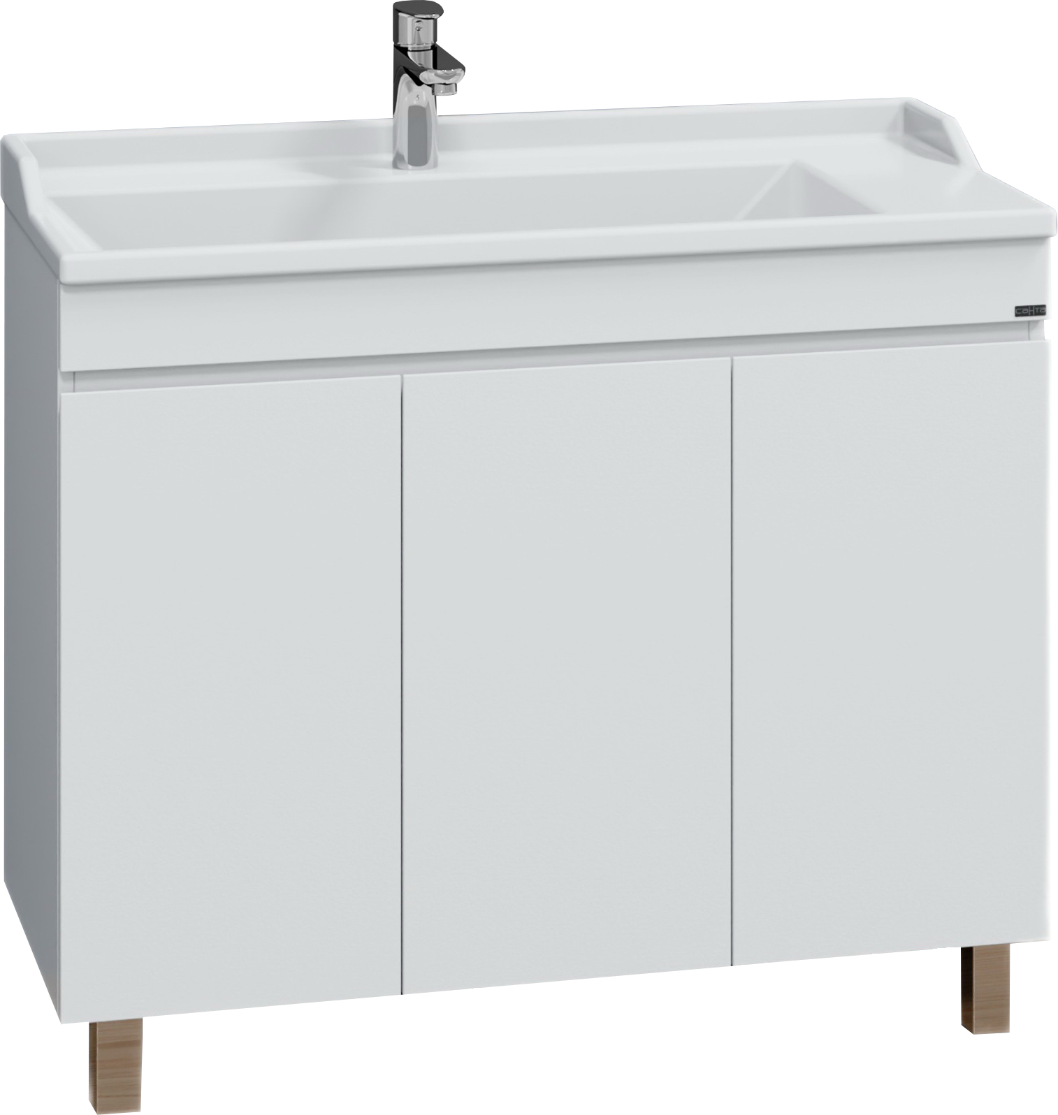 Тумба под раковину без столешницы СаНта Марс 100 напольная, 3 дверцы