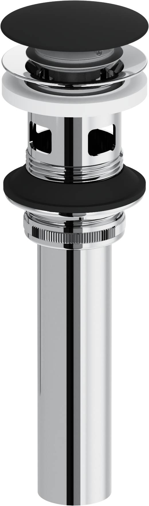 Донный клапан для раковины EWRIKA HFEW06130 с переливом, матовый черный