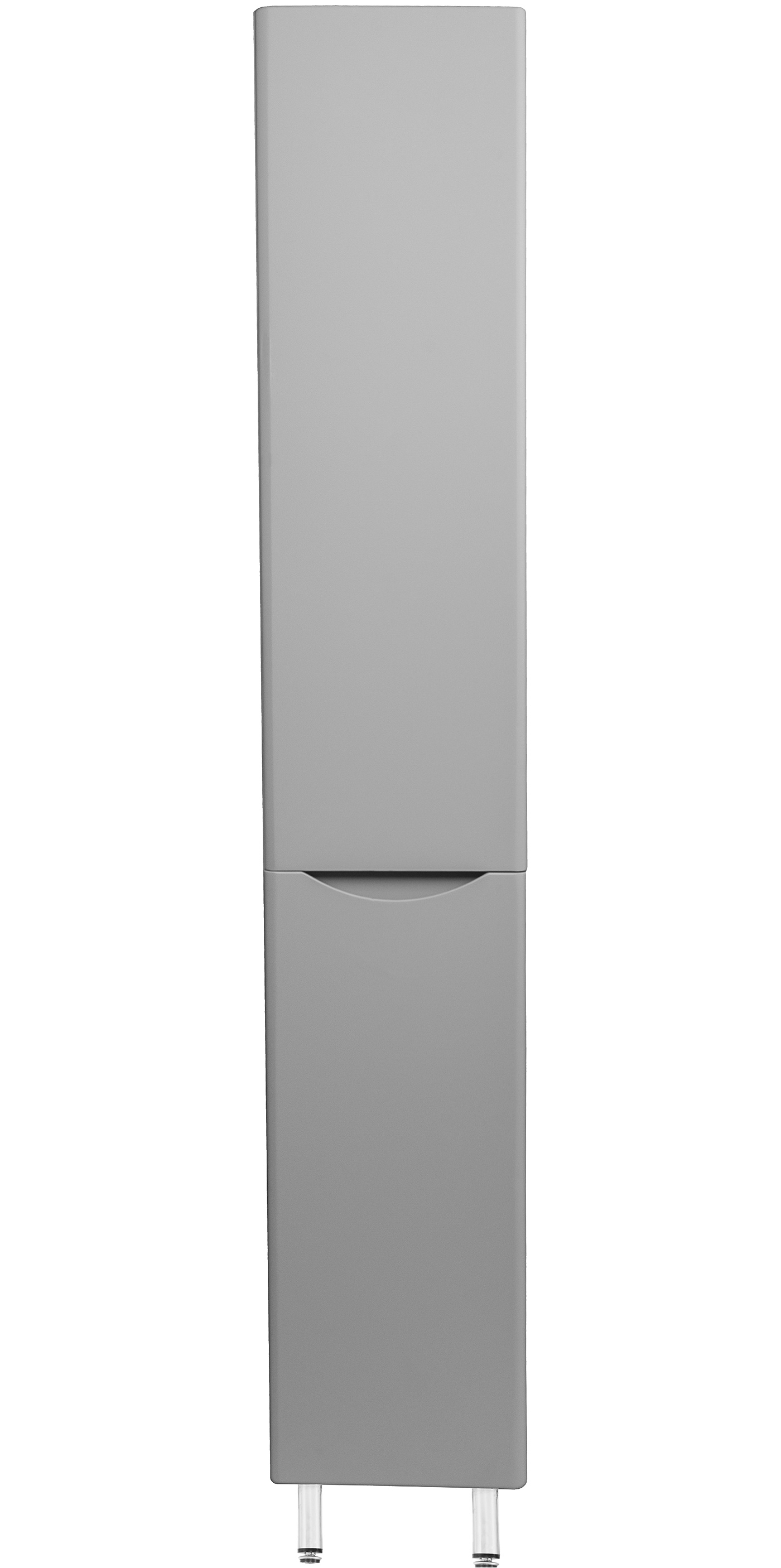 Шкаф-пенал для ванной Style Line Бергамо Люкс Plus 30 с бельевой корзиной, антискрейтч серый