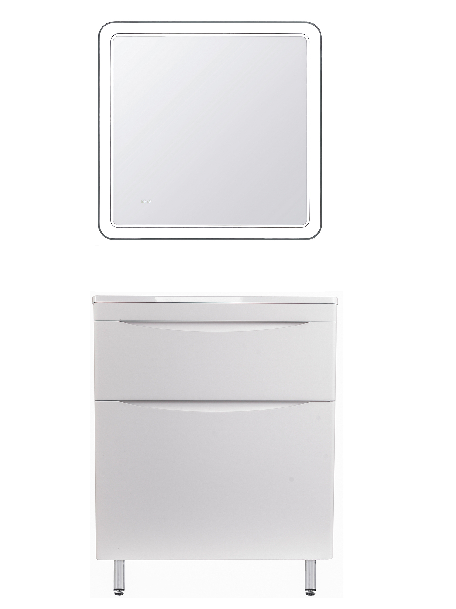 Мебель для ванной комнаты Style Line Бергамо Мини 70 Люкс Plus напольная, антискрейтч белая