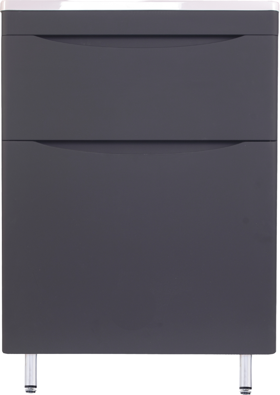 Тумба под раковину без столешницы Style Line Бергамо Мини 70 Люкс Plus напольная, антискрейтч черная