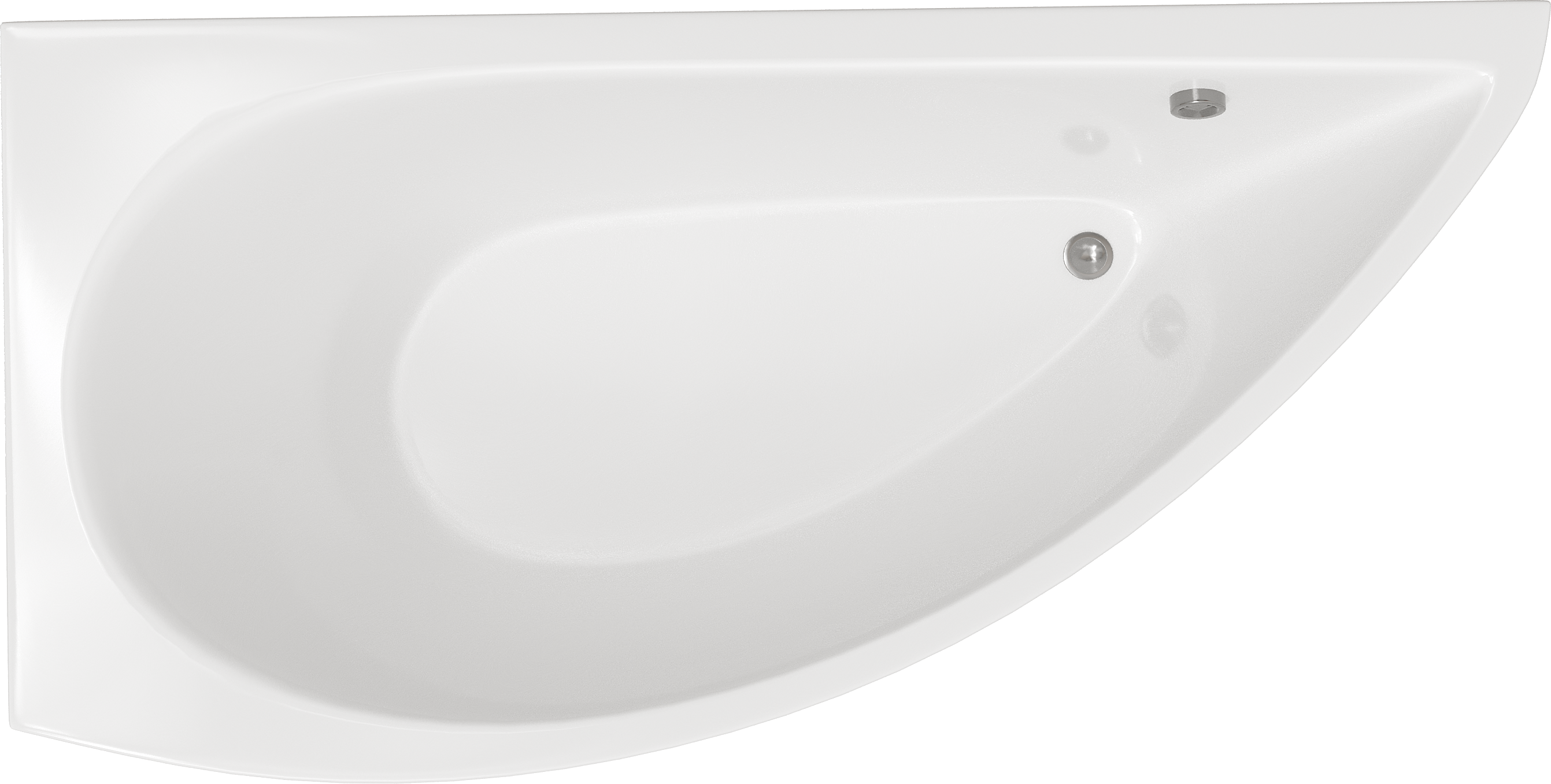 Акриловая ванна STWORKI Лунд L 150x75 см, угловая, левая, пристенная, белая, асимметричная, с каркасом