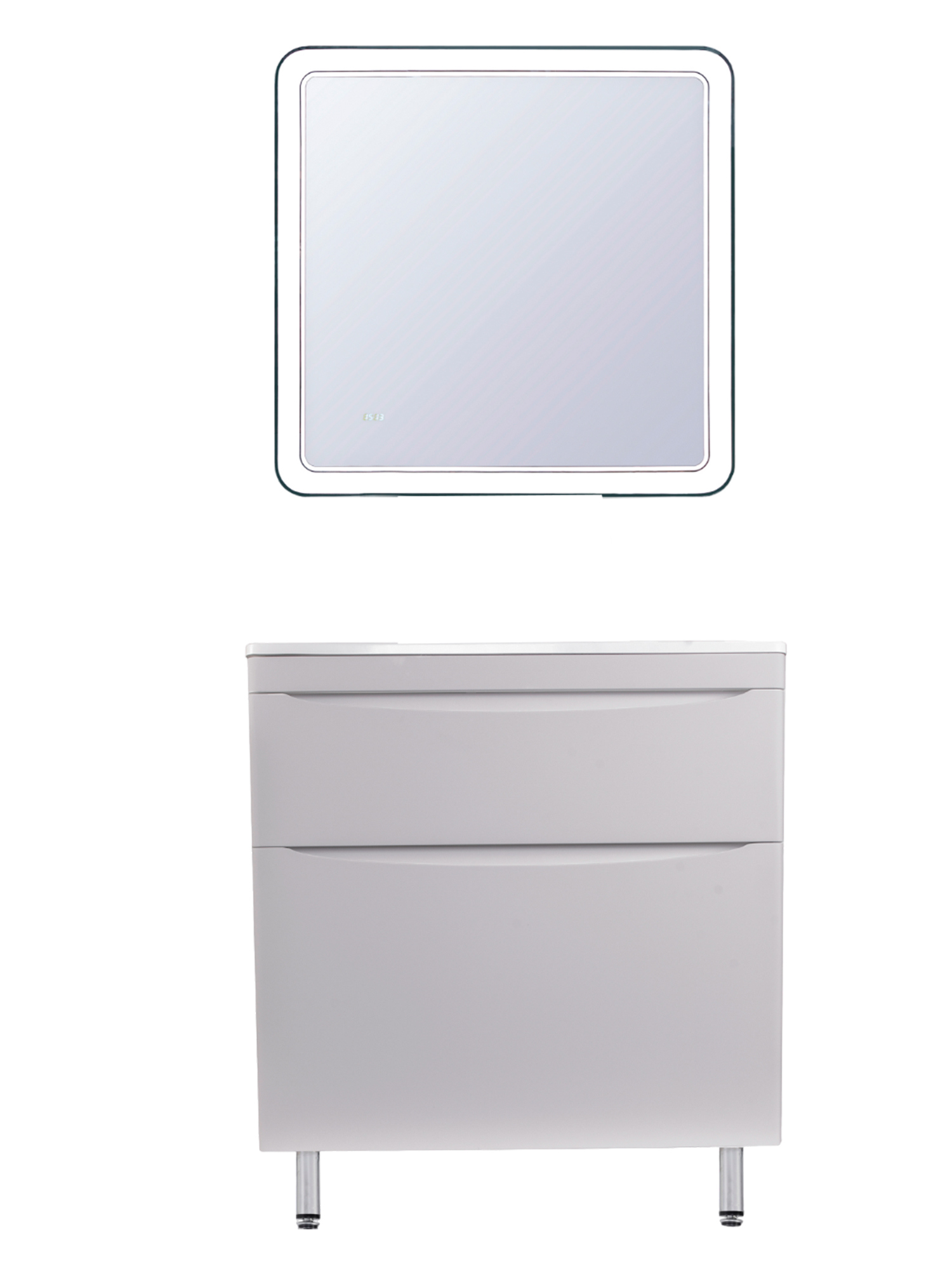 Мебель для ванной комнаты Style Line Бергамо Мини 80 Люкс Plus напольная, антискрейтч белая