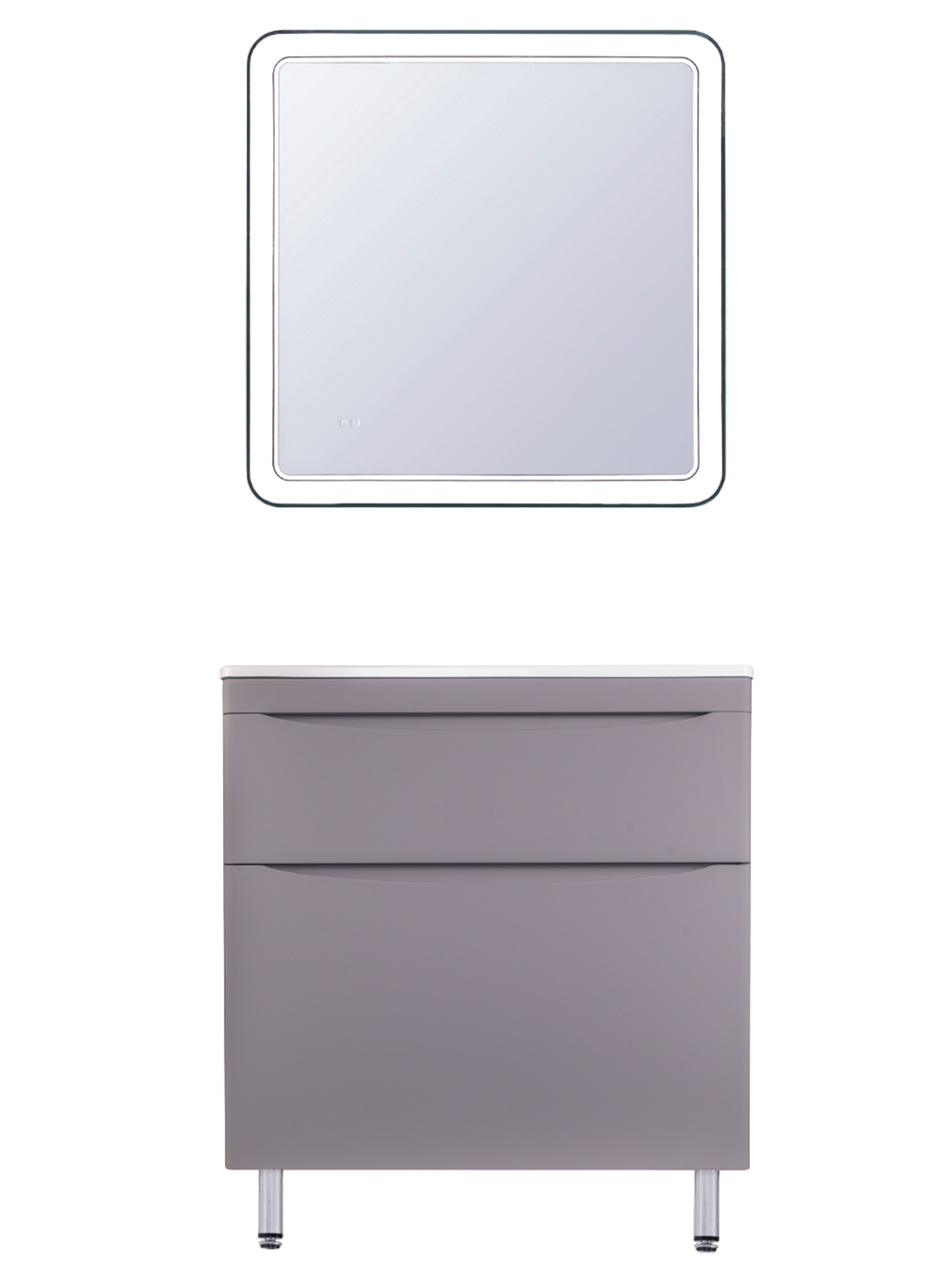 Мебель для ванной комнаты Style Line Бергамо Мини 80 Люкс Plus напольная, антискрейтч серая