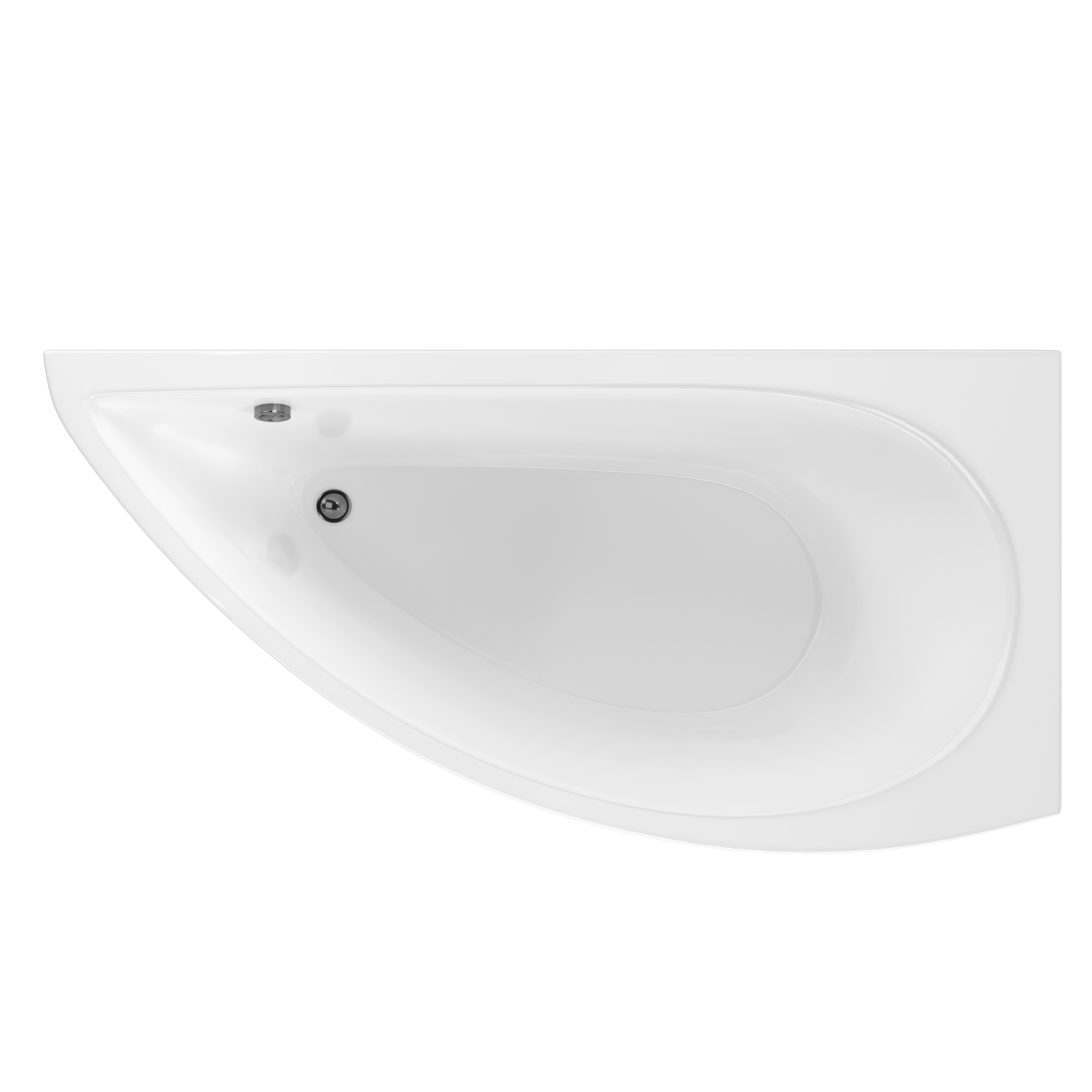 Акриловая ванна STWORKI Лунд R 150x75 см, угловая, правая, пристенная, белая, асимметричная, с каркасом