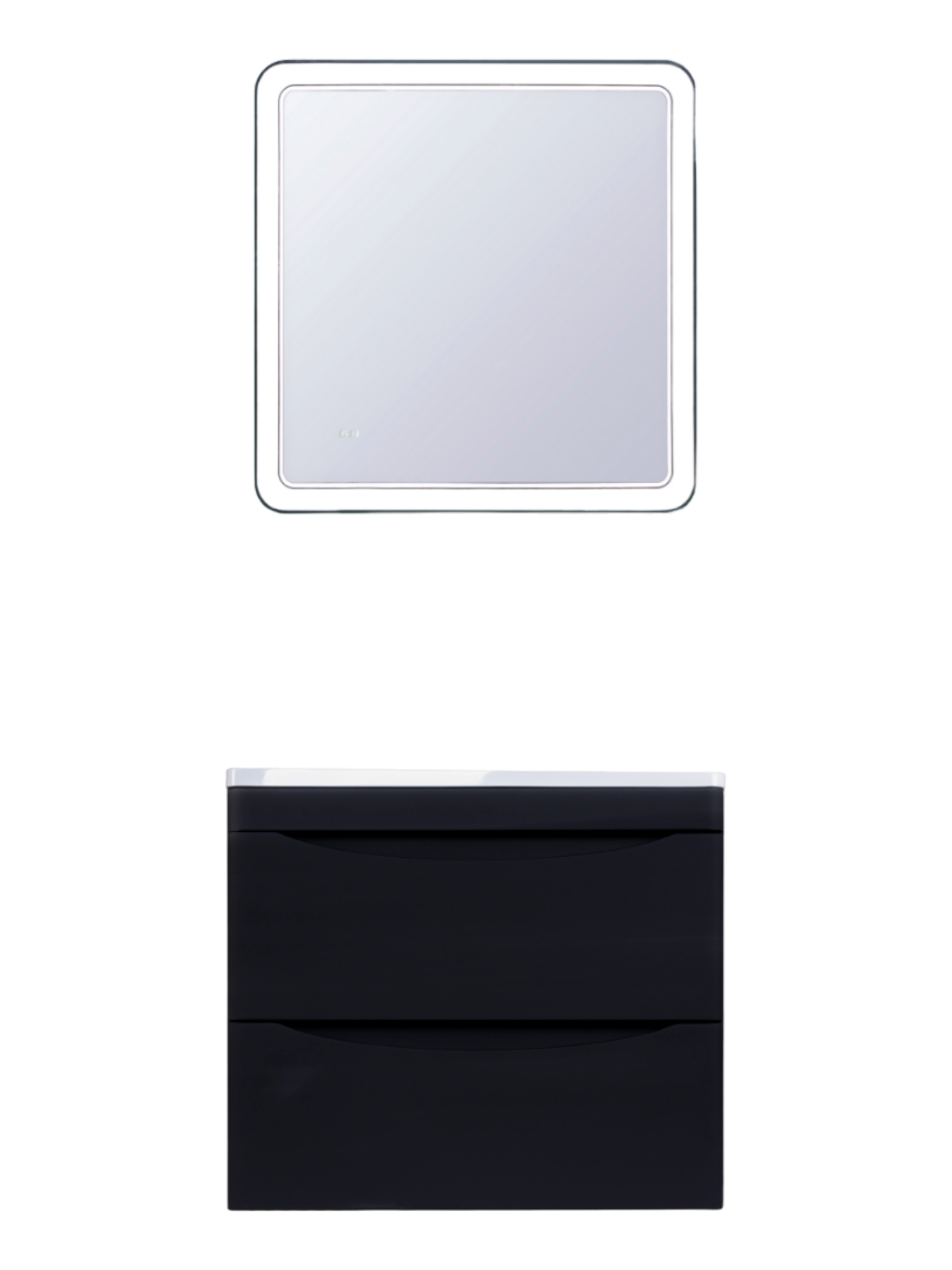 Мебель для ванной комнаты Style Line Бергамо Мини 60 Люкс Plus подвесная, антискрейтч черная