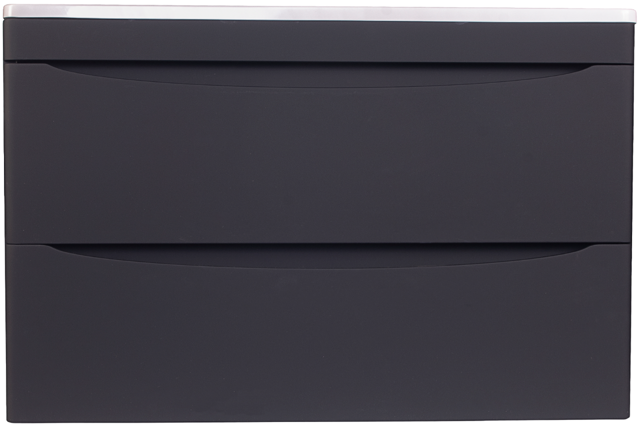 Тумба под раковину без столешницы Style Line Бергамо Мини 80 Люкс Plus подвесная, антискрейтч черная