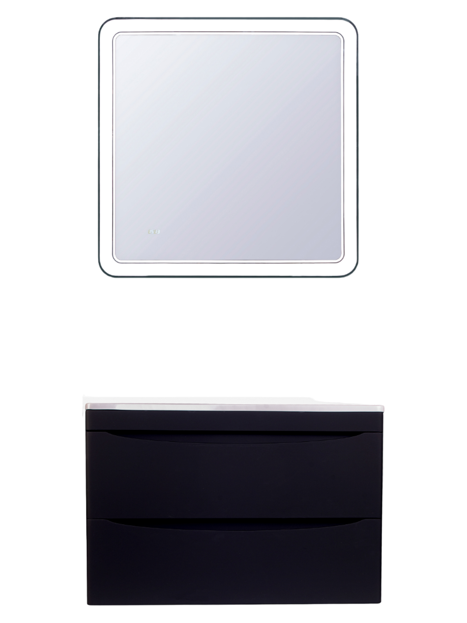 Мебель для ванной комнаты Style Line Бергамо Мини 80 Люкс Plus подвесная, антискрейтч черная