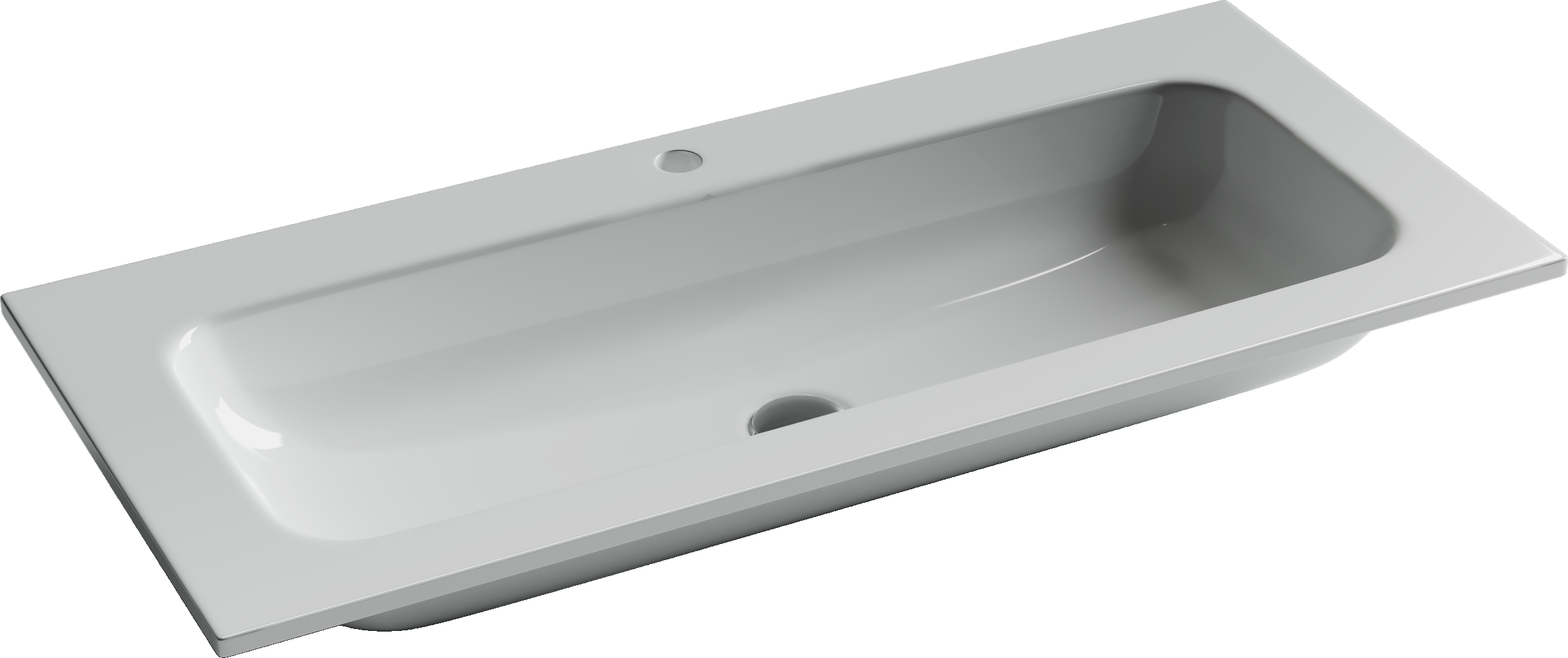 Мебельная раковина Ceramicanova Grace CN7013 101 накладная, белая, прямоугольная, фарфор