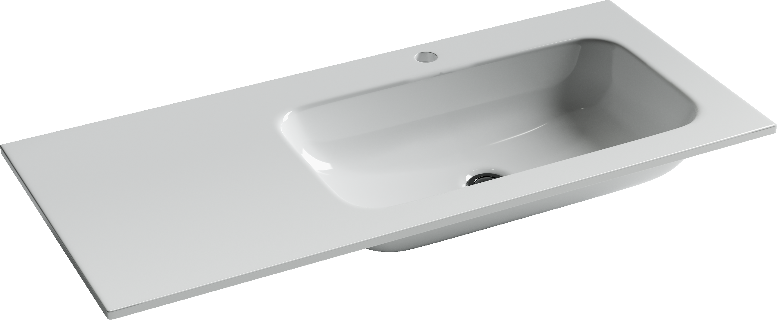 Мебельная раковина Ceramicanova Grace CN7015 101 накладная, белая, прямоугольная, фарфор