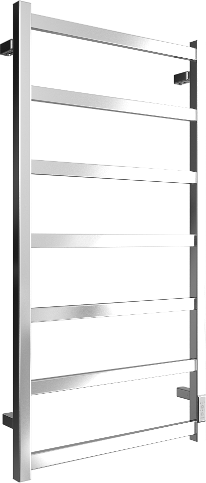 Полотенцесушитель электрический Двин J plaza neo 100/50 100x55 см, подключение справа, слева, полированный хром, лесенка