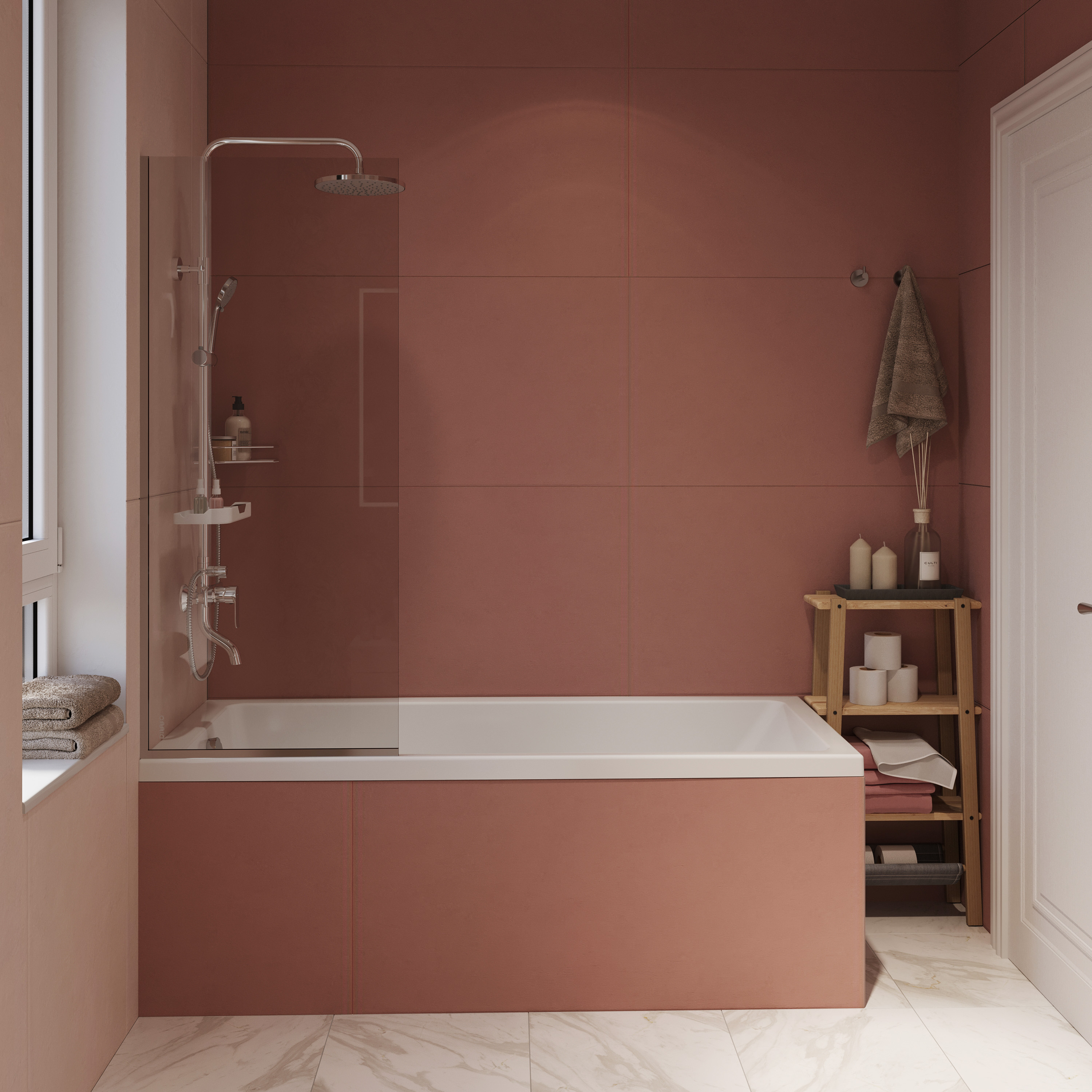 Акриловая ванна DIWO Казань без опоры 170x70 см, пристенная, белая