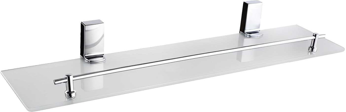 Полка под зеркало Haiba HB88 07 52 см, стеклянная, хром