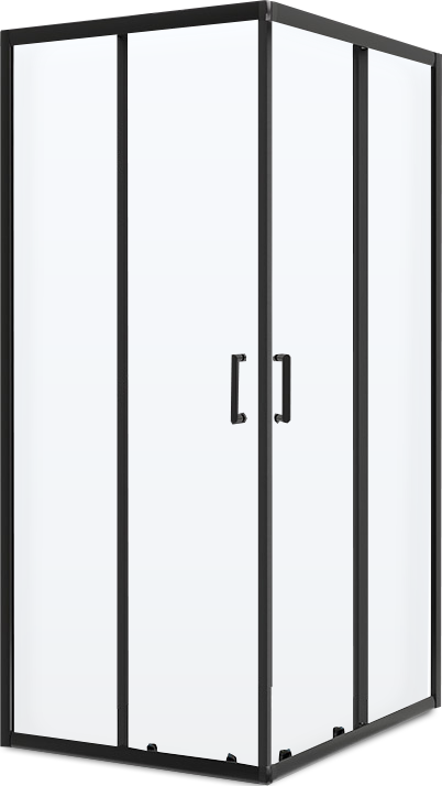 Душевой уголок BelBagno Uno -195 A 2 100 C Nero профиль черный, стекло прозрачное