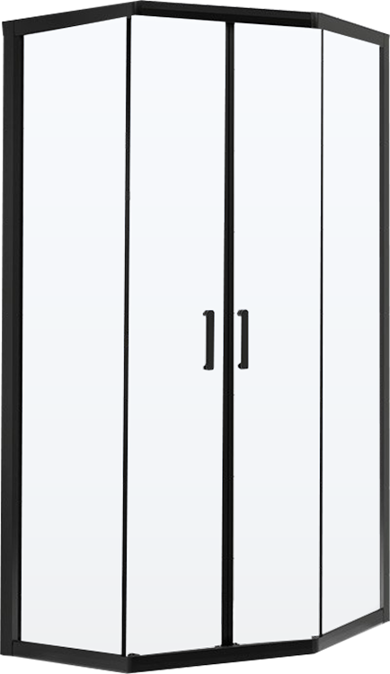 Душевой уголок BelBagno Uno 195 P 2 90 C Nero профиль черный, стекло прозрачное