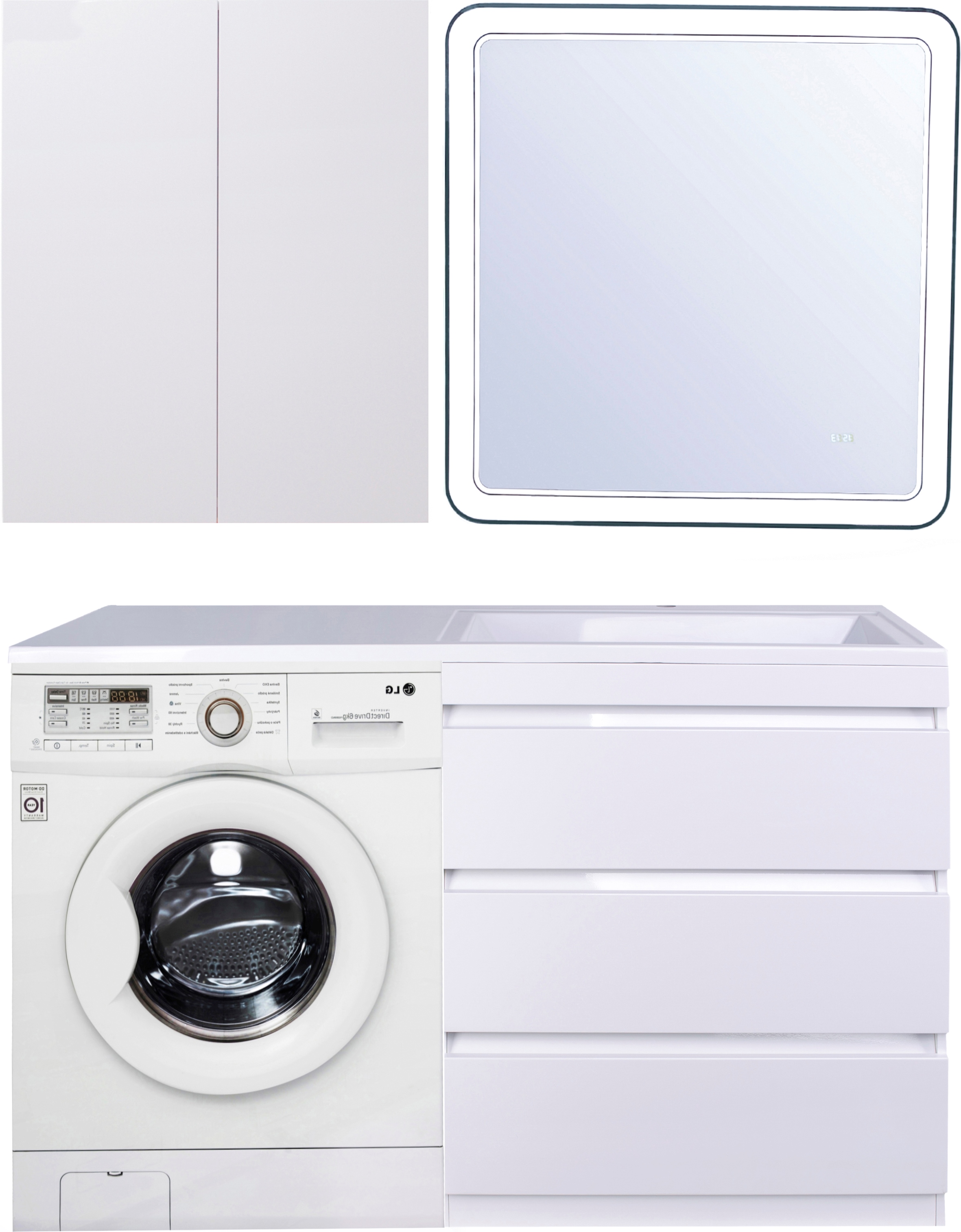 Мебель для ванной комнаты Style Line Даллас 140 люкс, белая R