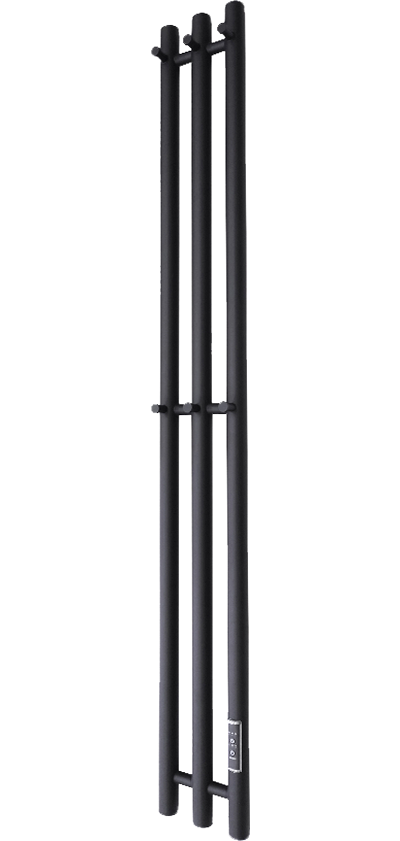 Полотенцесушитель электрический Маргроид Inaro Inaro-12012-1049-9005R 120x15 см, подключение справа, матовый черный, I-образный, из стали