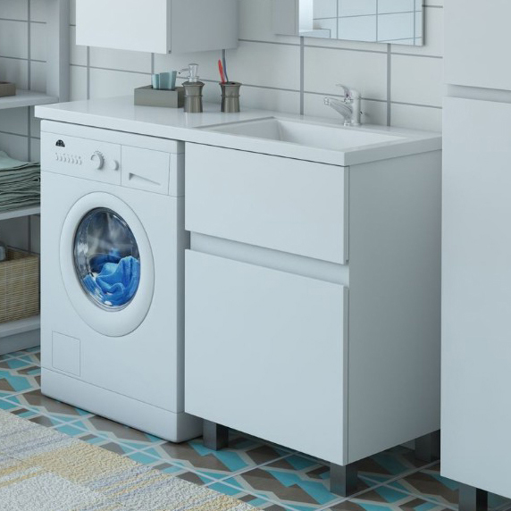 Тумба с раковиной Эстет Dallas Luxe 130 напольная, 2 ящика R