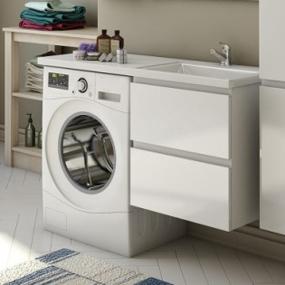 Тумба с раковиной Эстет Dallas Luxe 130 подвесная, 2 ящика R