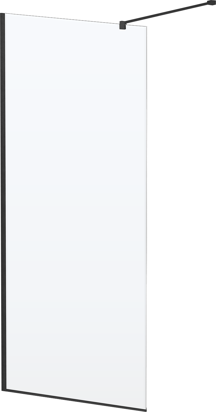 Душевая перегородка Cezares Liberta -L-1-130-120-C-NERO профиль черный, стекло прозрачное