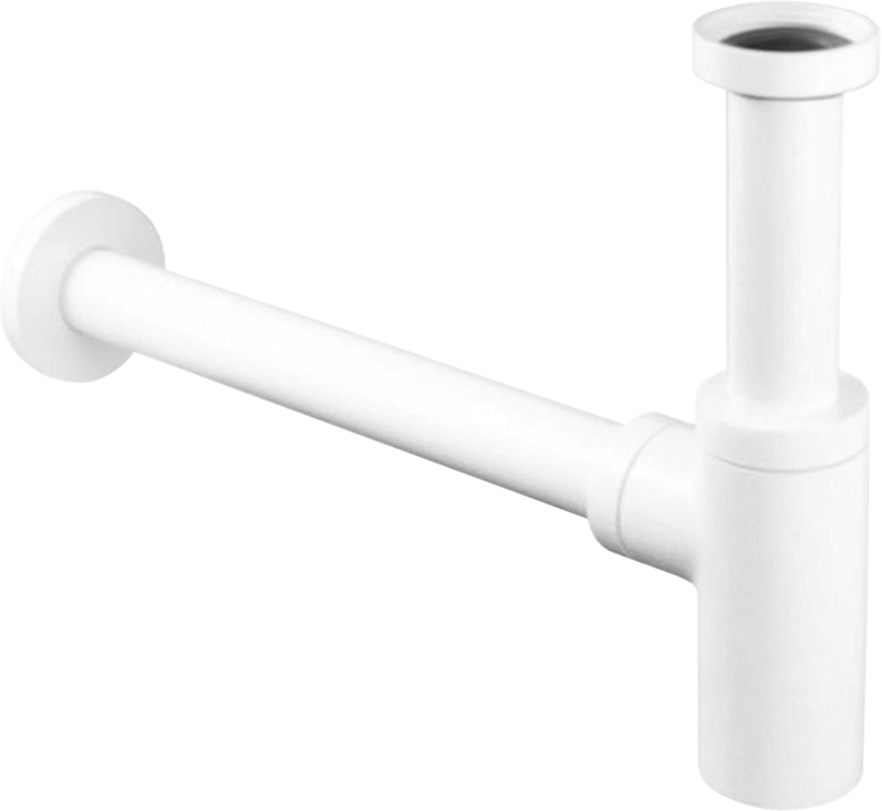 Сифон для раковины SantiLine SL-119 32 мм, бутылочный, матовый белый