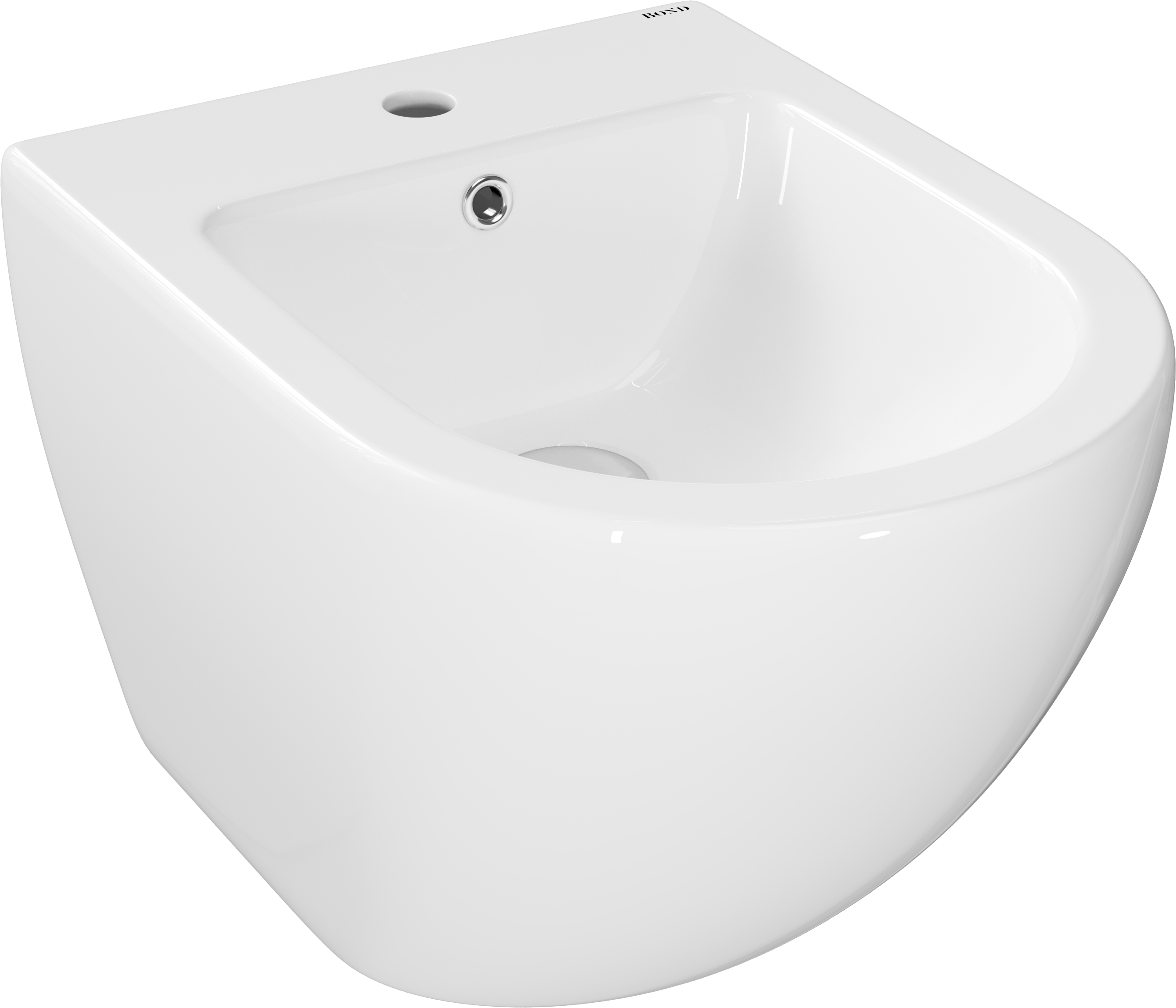 Биде подвесное BOND Oval F01-20 глянцевое белое