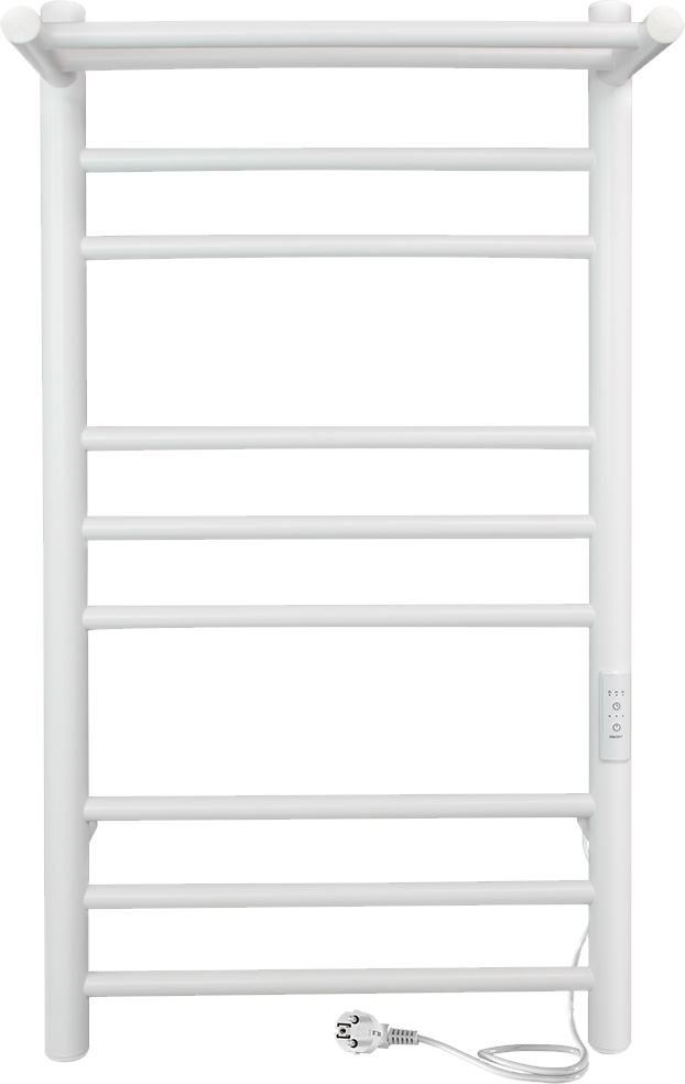 Полотенцесушитель электрический Indigo Line Trinity LСLTE80-40PWMRt 80x45 см, подключение справа, слева, матовый белый, лесенка, с полкой