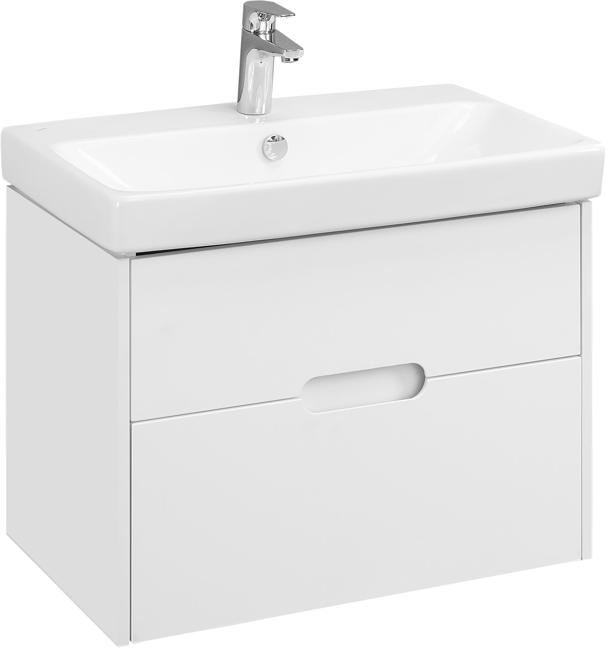 Тумба с раковиной AQUATON Оливия 70 белая матовая